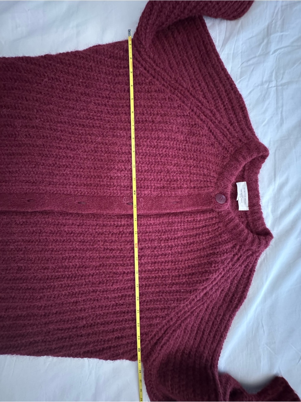 Sezane Emile Burgundy Cardigan - Picture 5 of 6